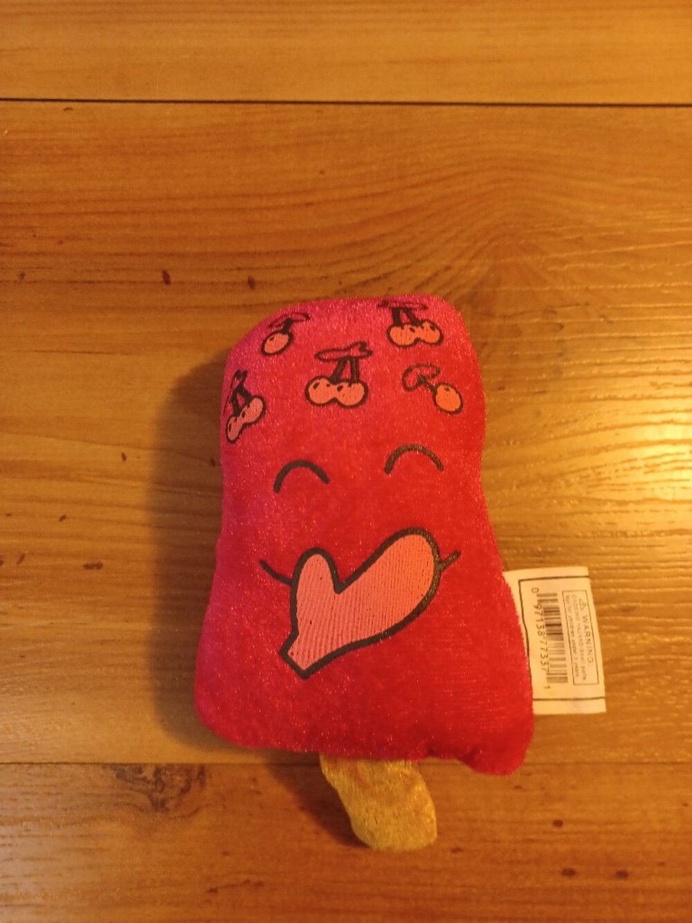 Rinco Cherry Ice Cream Pop Happy Smile Face 5.5' Plush Stuffed Animal Doll Toy